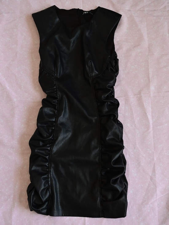Zara Faux Leather Mini Dress – Size S 🖤✨ - Picture 1 of 3